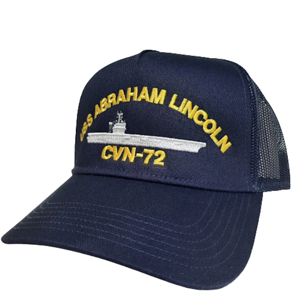 USS Abraham Lincoln CVN-72 Baseball Cap Hat Mesh S